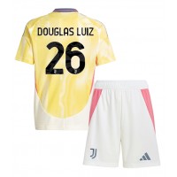 Fotballdrakt Barn Juventus Douglas Luiz #26 Bortedraktsett 2024-25 Kortermet (+ Korte bukser)